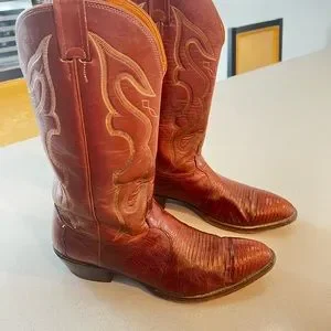 Vintage Nocona Lizard Boots Incredible Condition size 12 D Vintage NOCONA Boots/ Exotic/ Lizard Skin/ Nocona Leather  main image 4